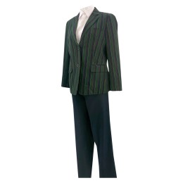 Design striped blouse suit suit Custom-made double button suit suit black green stripesYangming Villa Property Management Industry BWS264 Design striped blouse suit suit Custom-made double button suit suit black green stripesYangming Villa Property Management Industry BWS264